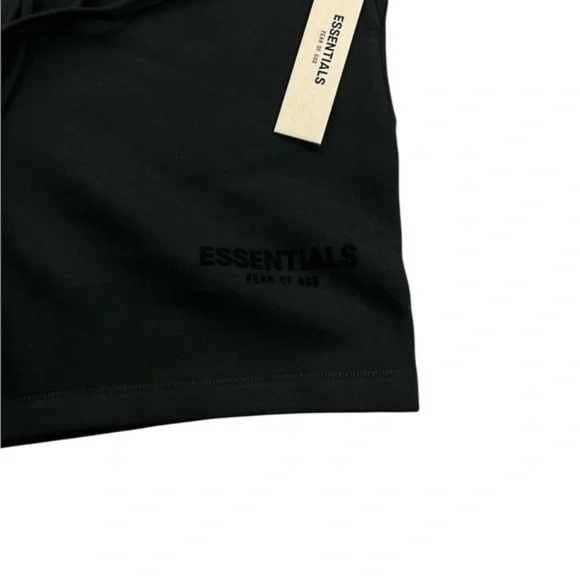 Essentials Fear of God Sweat Shorts Black Mens Large - Picture 3 of 4